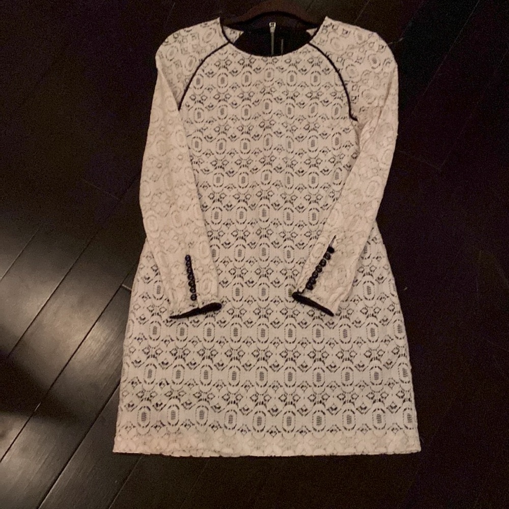 W118 by Walter Baker lace cream & black mini